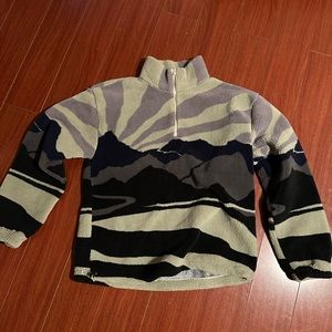 ALL OVER PRINT Fleece 1/4 Zip size Medium